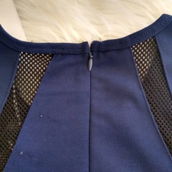 NEW Tobi "Mesh You Lots" Navy Shift Dress - Picture 8 of 13
